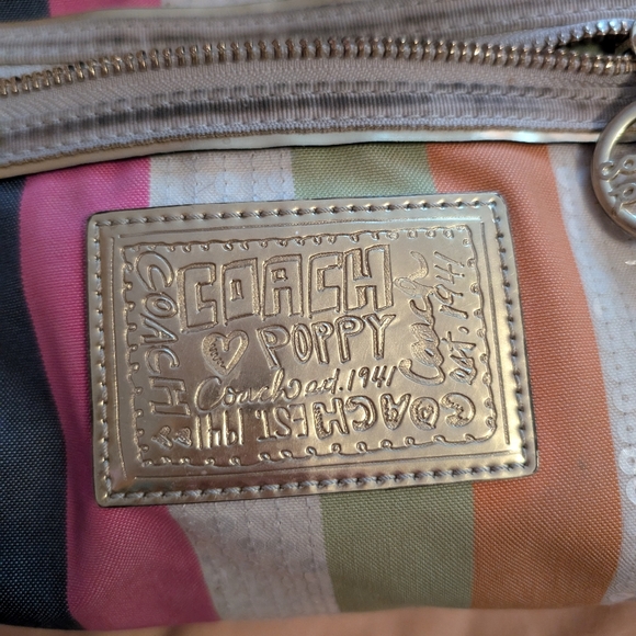 Coach Poppy Legacy Stripe Large Rocker Crossbody - Picture 2 of 13